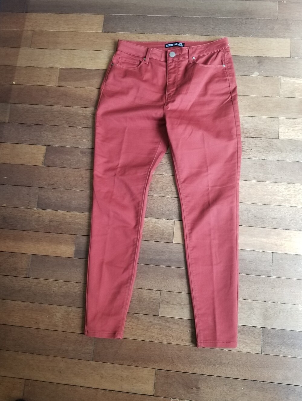 Design Lab 29 Denim Pants Rust Color Skinny